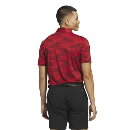 Adidas Ultimate365 Speed Stripe Herrengolfpoloshirt Red-Black
