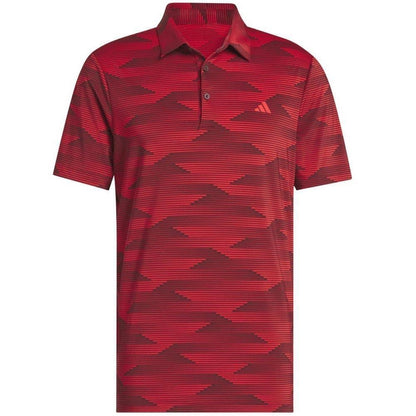Adidas Ultimate365 Speed Stripe Herrengolfpoloshirt Red-Black