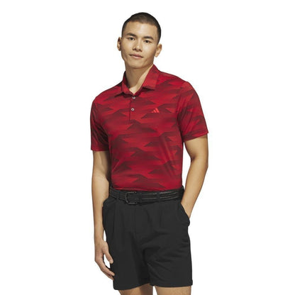 Adidas Ultimate365 Speed Stripe Herrengolfpoloshirt Red-Black