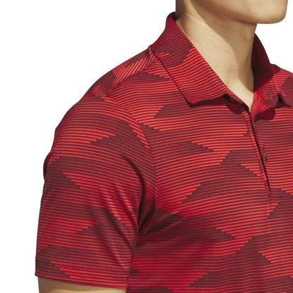 Adidas Ultimate365 Speed Stripe Herrengolfpoloshirt Red-Black
