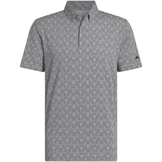 Adidas Go-To Printed Stripe Herrengolfpoloshirt Grey