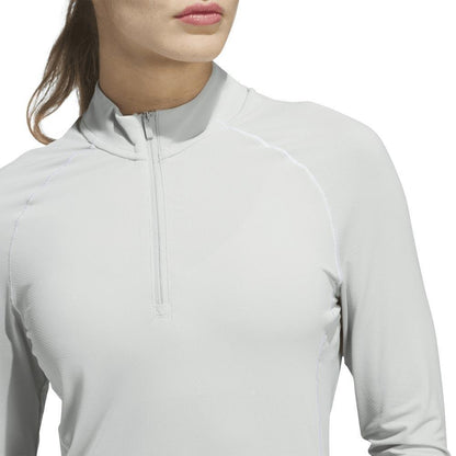 Adidas Ultimate365 Solid Quater Zip Damenmock Silver