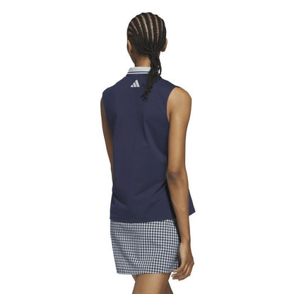 Adidas Beyond The Course Twistknit Damengolfpoloshirt Navy