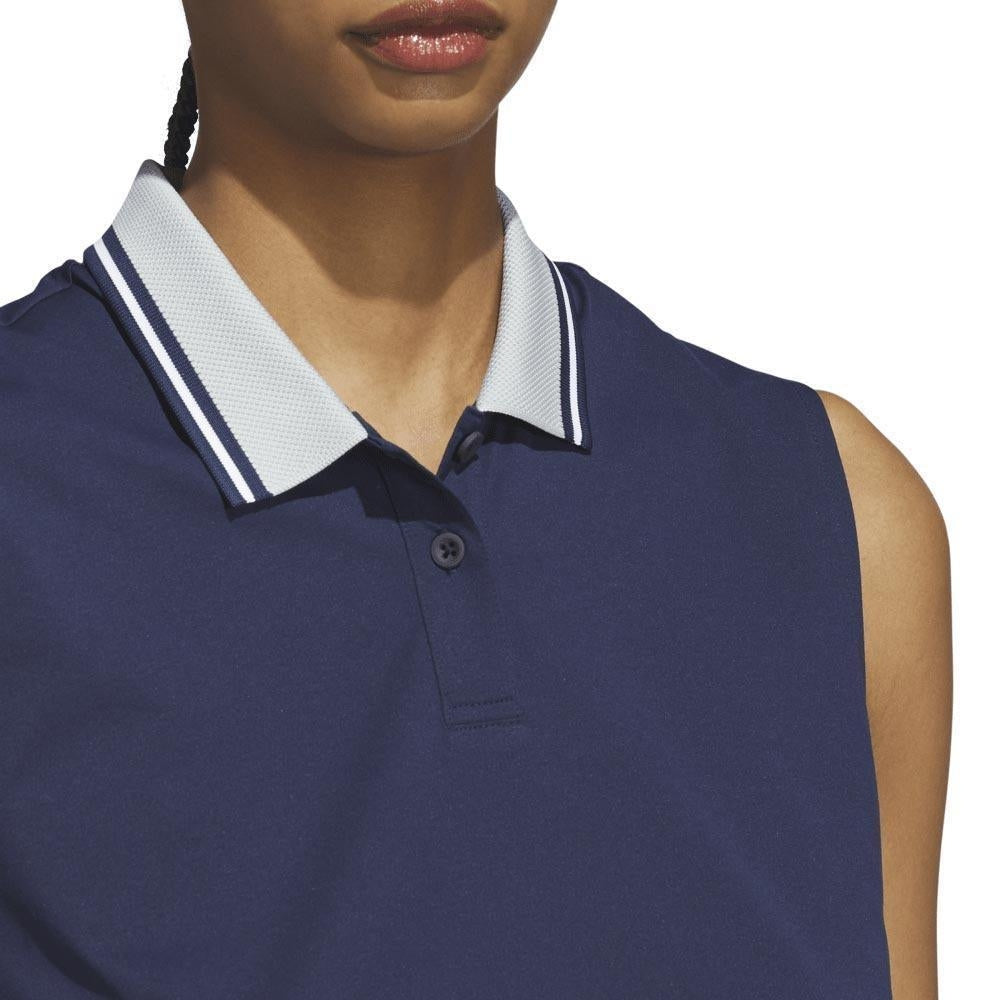 Adidas Beyond The Course Twistknit Damengolfpoloshirt Navy