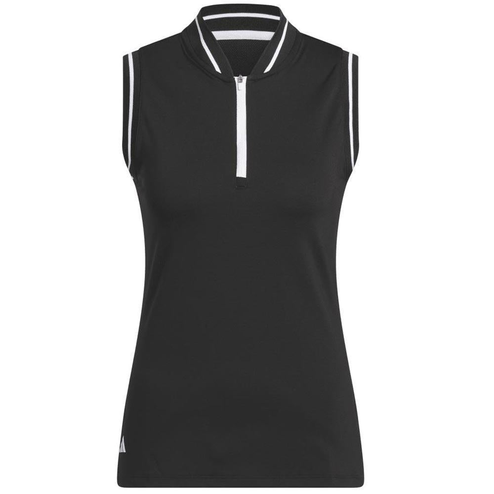Adidas Ultimate365 Zip Sleeveless Damengolfpoloshirt Black
