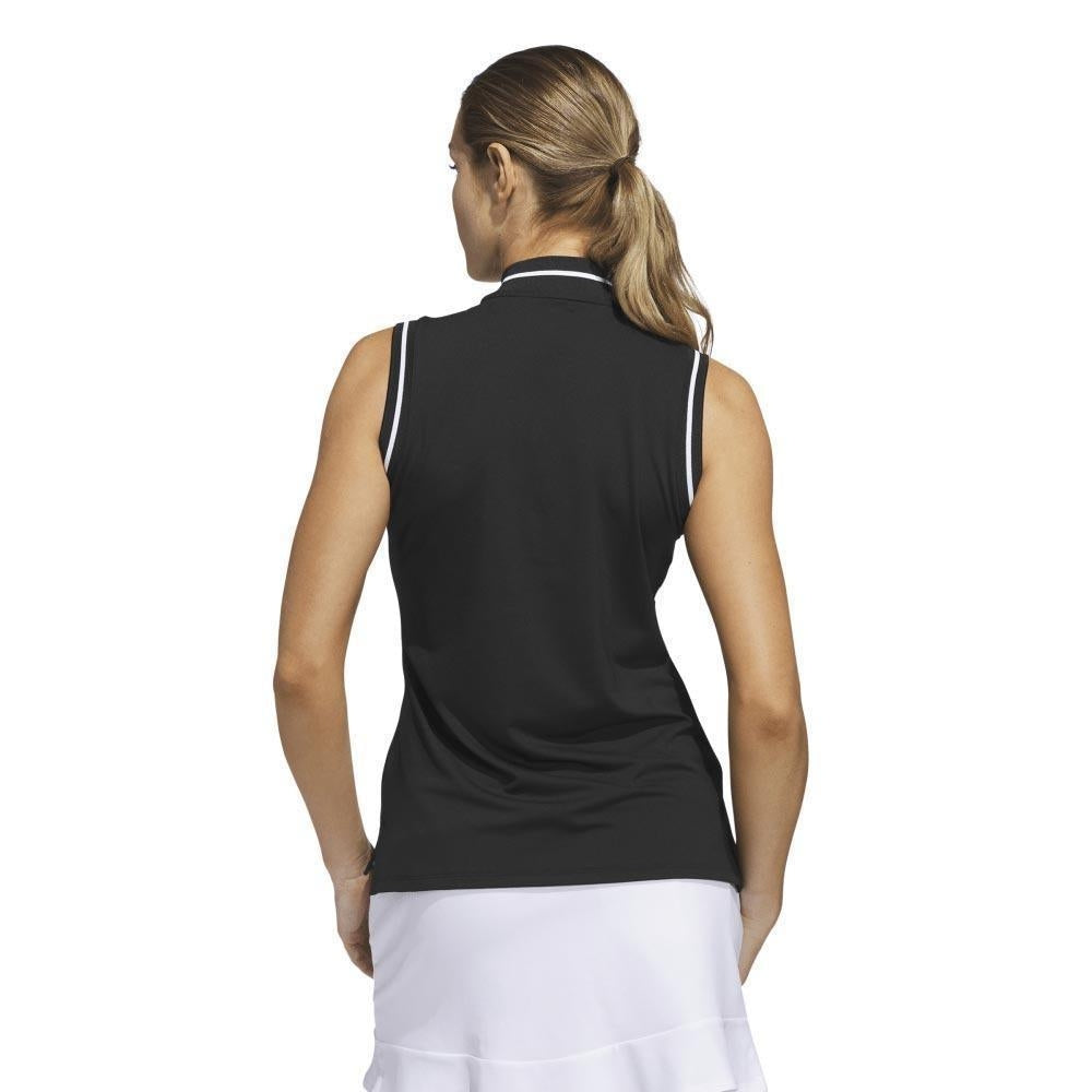 Adidas Ultimate365 Zip Sleeveless Damengolfpoloshirt Black