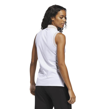 Adidas Ultimate365 Zip Sleeveless Damengolfpoloshirt White