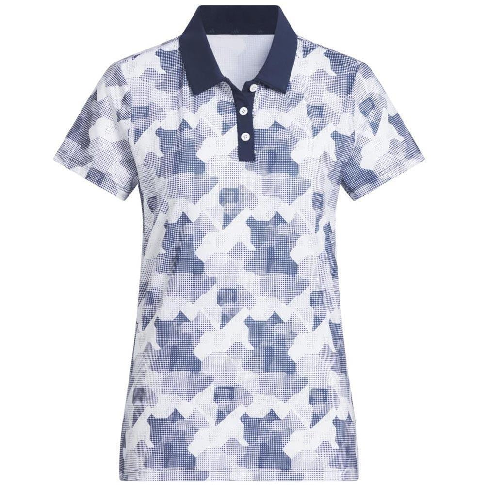 Adidas Ultimate365 Printed Damengolfpoloshirt Navy-White