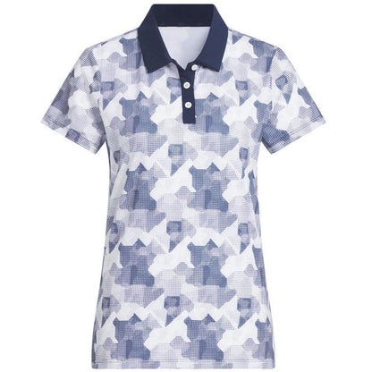 Adidas Ultimate365 Printed Damengolfpoloshirt Navy-White