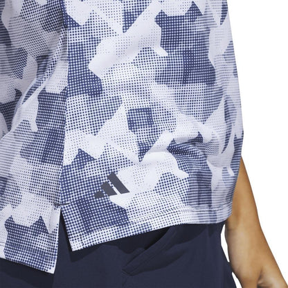 Adidas Ultimate365 Printed Damengolfpoloshirt Navy-White