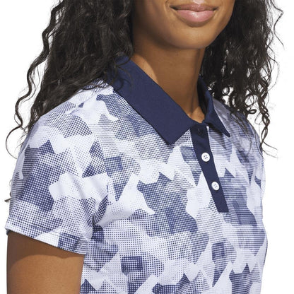 Adidas Ultimate365 Printed Damengolfpoloshirt Navy-White