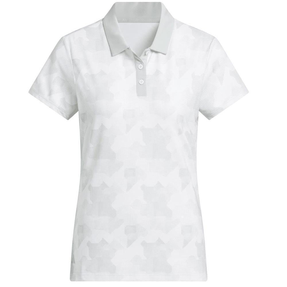 Adidas Ultimate365 Printed Damengolfpoloshirt Silver-White