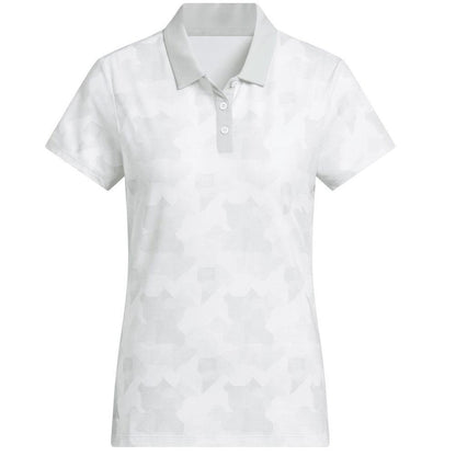Adidas Ultimate365 Printed Damengolfpoloshirt Silver-White