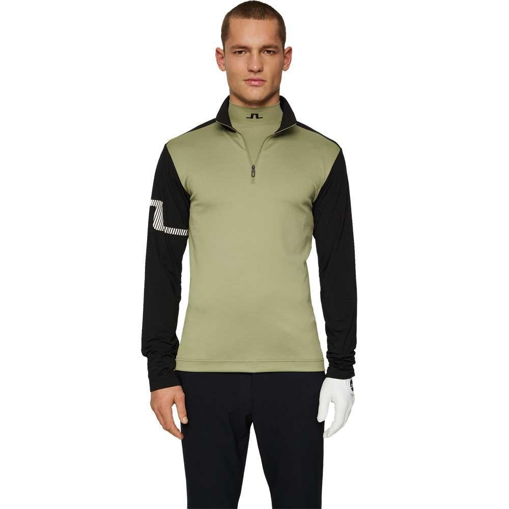 Lindeberg M Heath Strike Mid Layer Herrengolfpullover Green