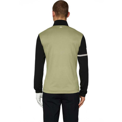 Lindeberg M Heath Strike Mid Layer Herrengolfpullover Green