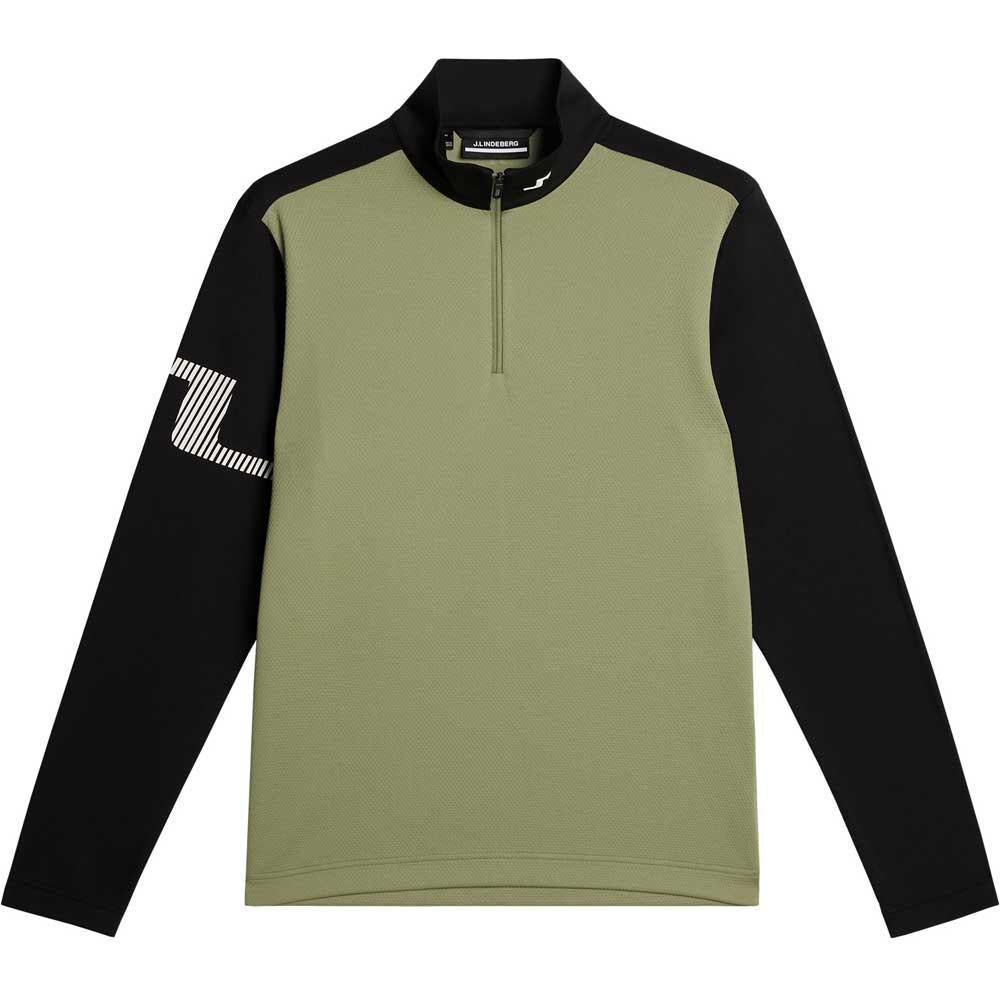 Lindeberg M Heath Strike Mid Layer Herrengolfpullover Green