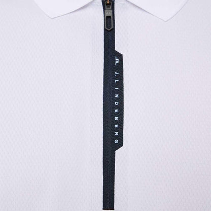 Lindeberg M Nero Herrengolfpoloshirt White-Navy-Blue