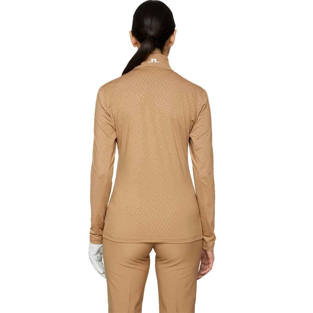 Lindeberg Lauryn Quarter Zip Mid Layer Damengolfpullover Tigers Eye