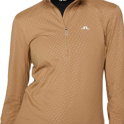 Lindeberg Lauryn Quarter Zip Mid Layer Damengolfpullover Tigers Eye