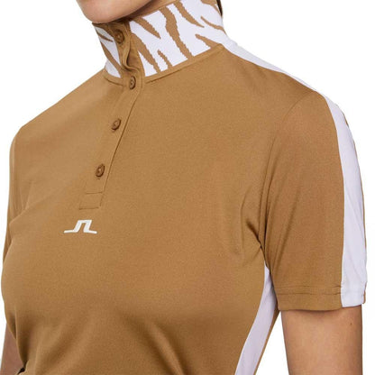 Lindeberg W Pip Damengolfpoloshirt Tigers Eye