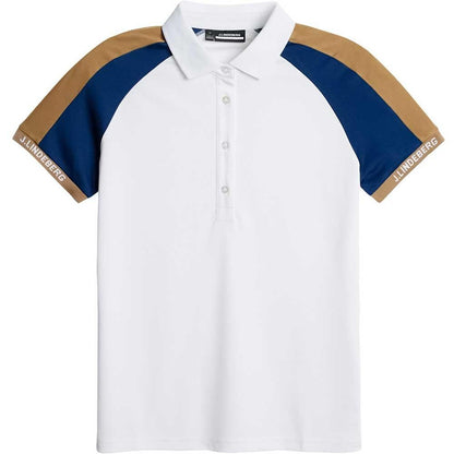 Lindeberg W Priya Damengolfpoloshirt White-Navy-Creme