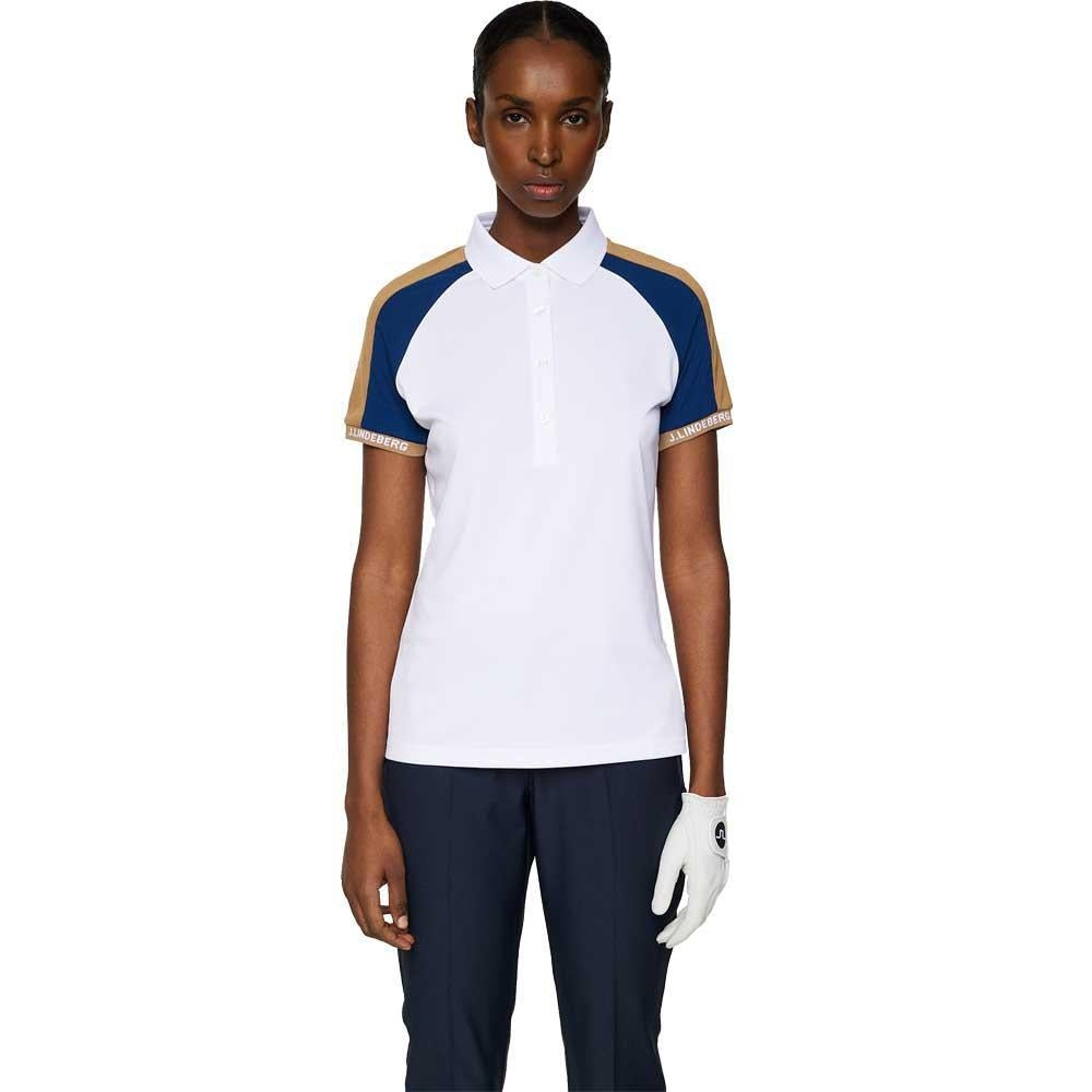 Lindeberg W Priya Damengolfpoloshirt White-Navy-Creme