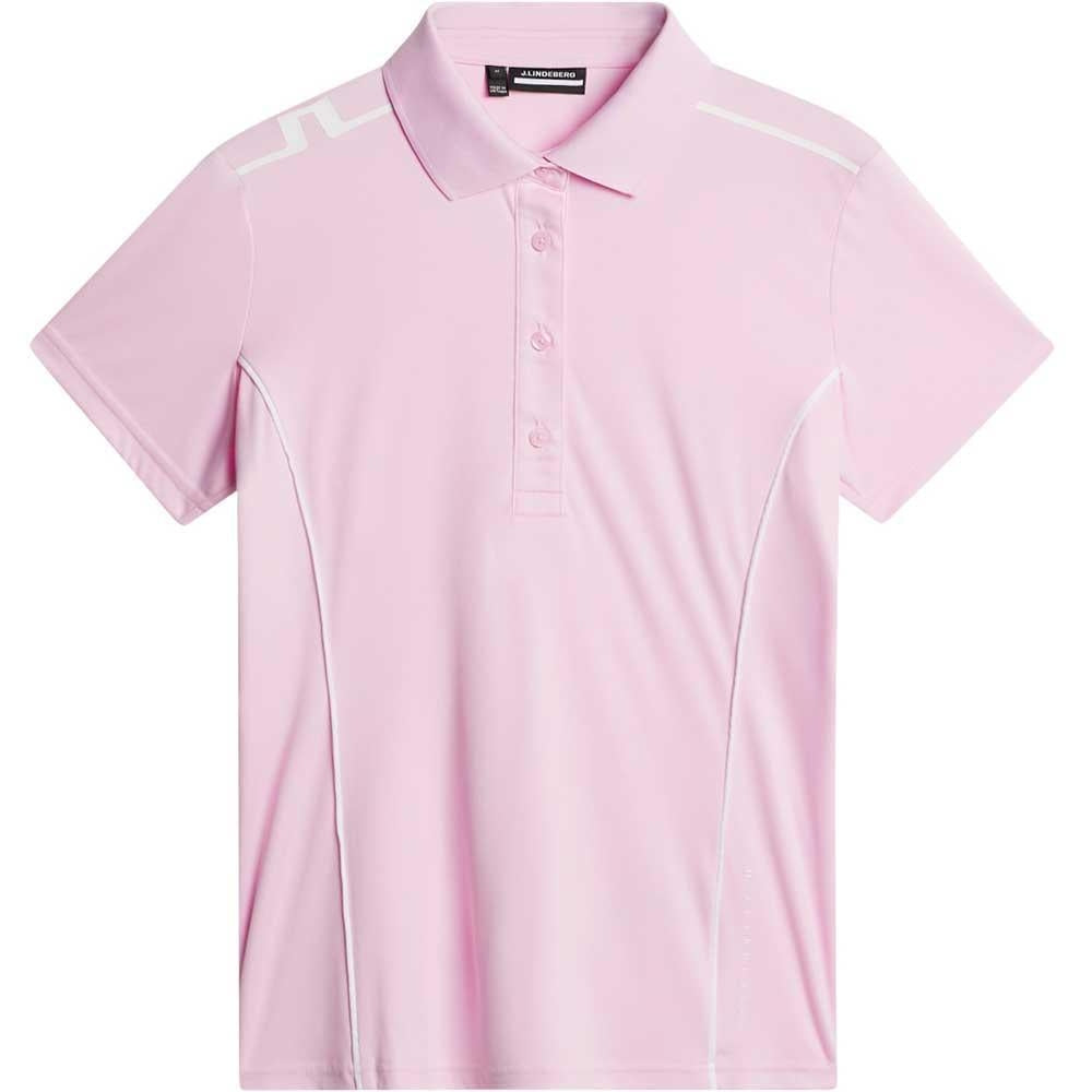Lindeberg W Leyla Damengolfpoloshirt Rosa-White