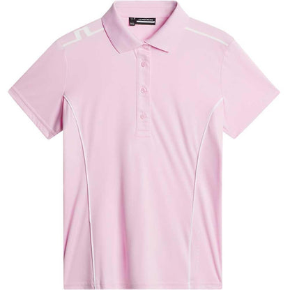 Lindeberg W Leyla Damengolfpoloshirt Rosa-White