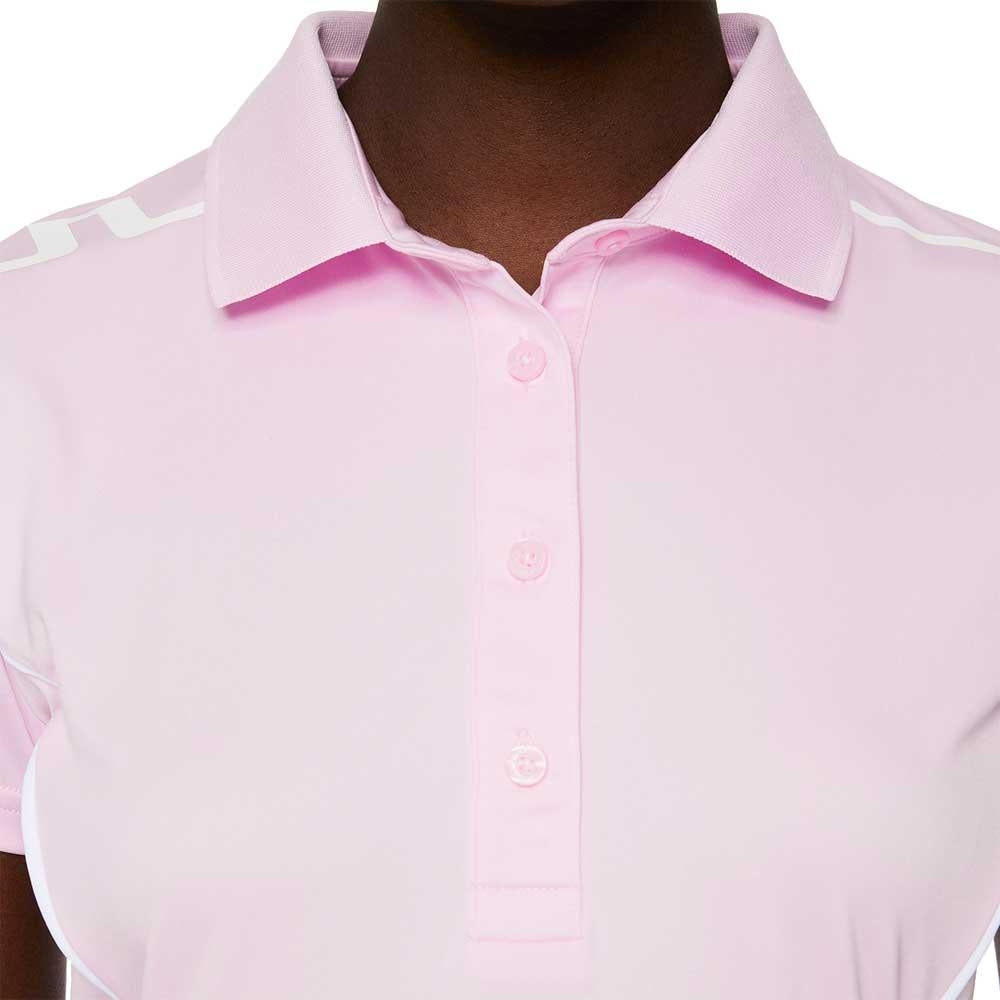 Lindeberg W Leyla Damengolfpoloshirt Rosa-White