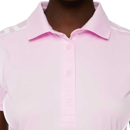 Lindeberg W Leyla Damengolfpoloshirt Rosa-White