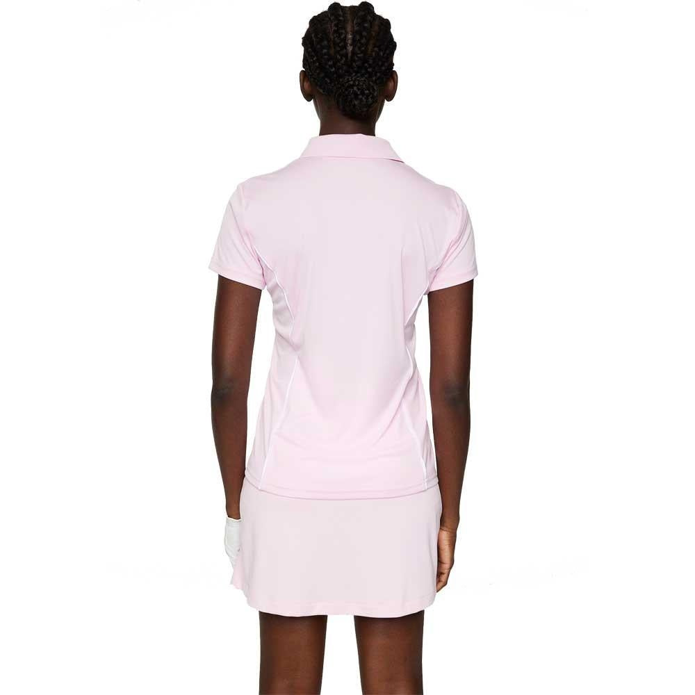Lindeberg W Leyla Damengolfpoloshirt Rosa-White