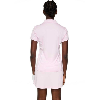 Lindeberg W Leyla Damengolfpoloshirt Rosa-White