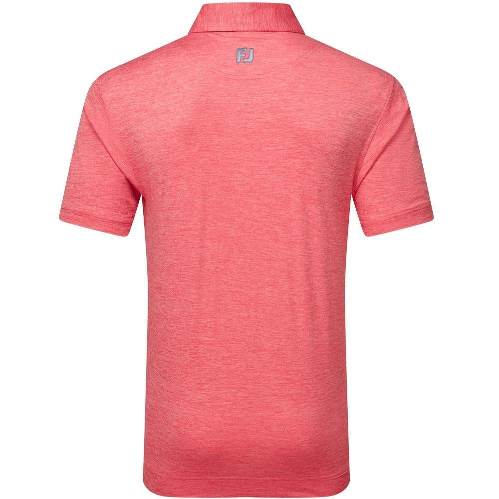 FootJoy Heather Lisle With Trim Herrengolfpoloshirt Hibiscus Heather