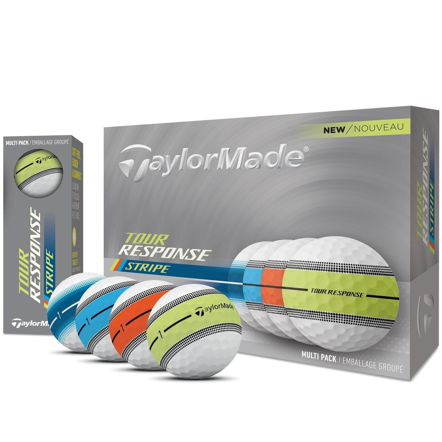 TaylorMade Tour Response Neon Stripe Golfbälle 2025