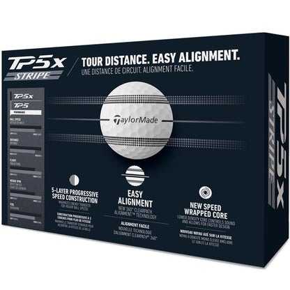 TaylorMade TP5x Stripe Golfbälle 2025