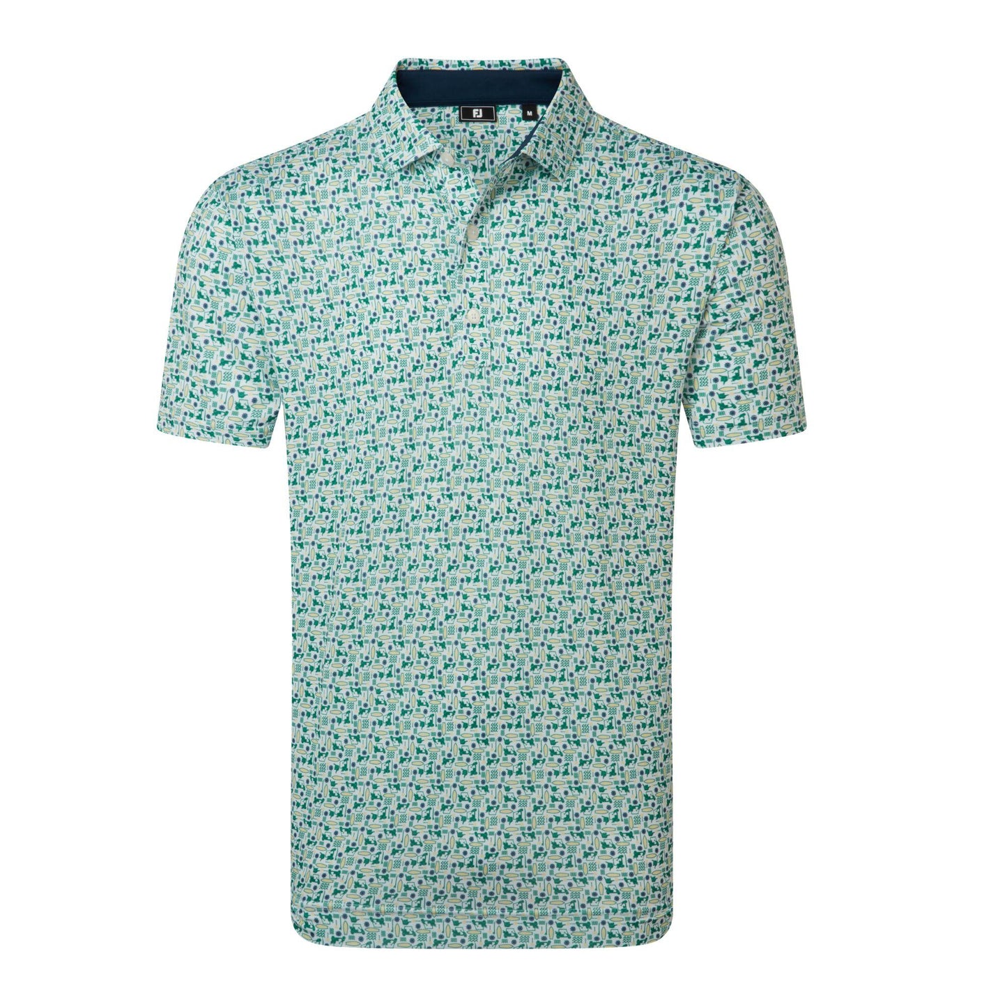 FootJoy Surfs Up Print Lisle Herrenpoloshirt