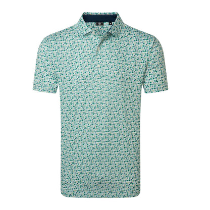 FootJoy Surfs Up Print Lisle Herrenpoloshirt