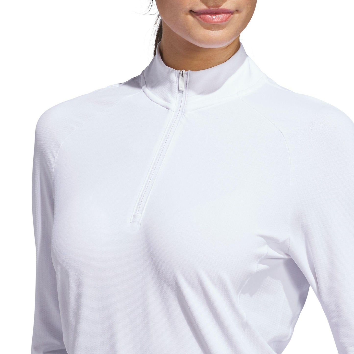 adidas Ultimate365 Solid Quarter-Zip Mock Damenpoloshirt white
