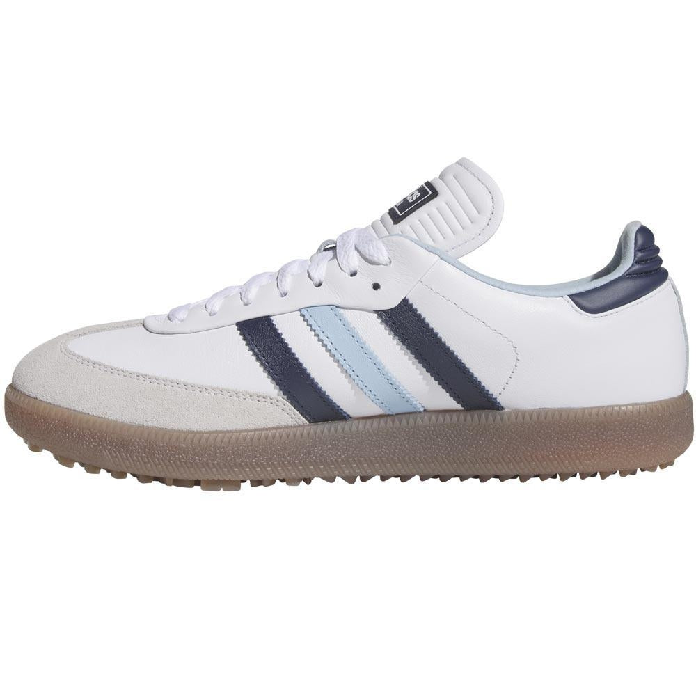 Adidas Samba Herrengolfschuhe weiss-blau – golf24