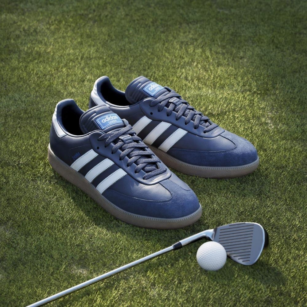 Adidas Samba Golfschuhe blau-weiss