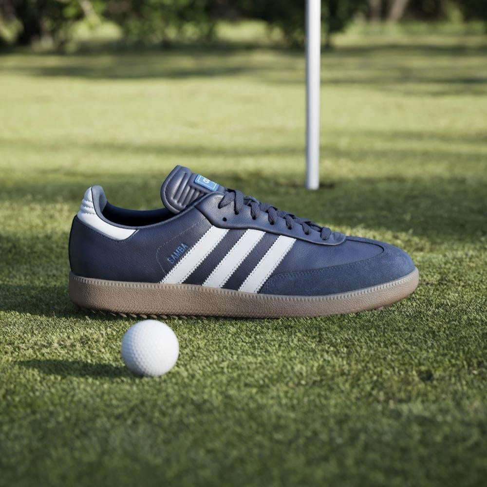 Adidas Samba Golfschuhe blau-weiss – golf24