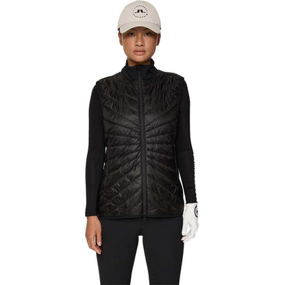 Lindeberg Madde Quilt Hybrid Golfweste Damen Black