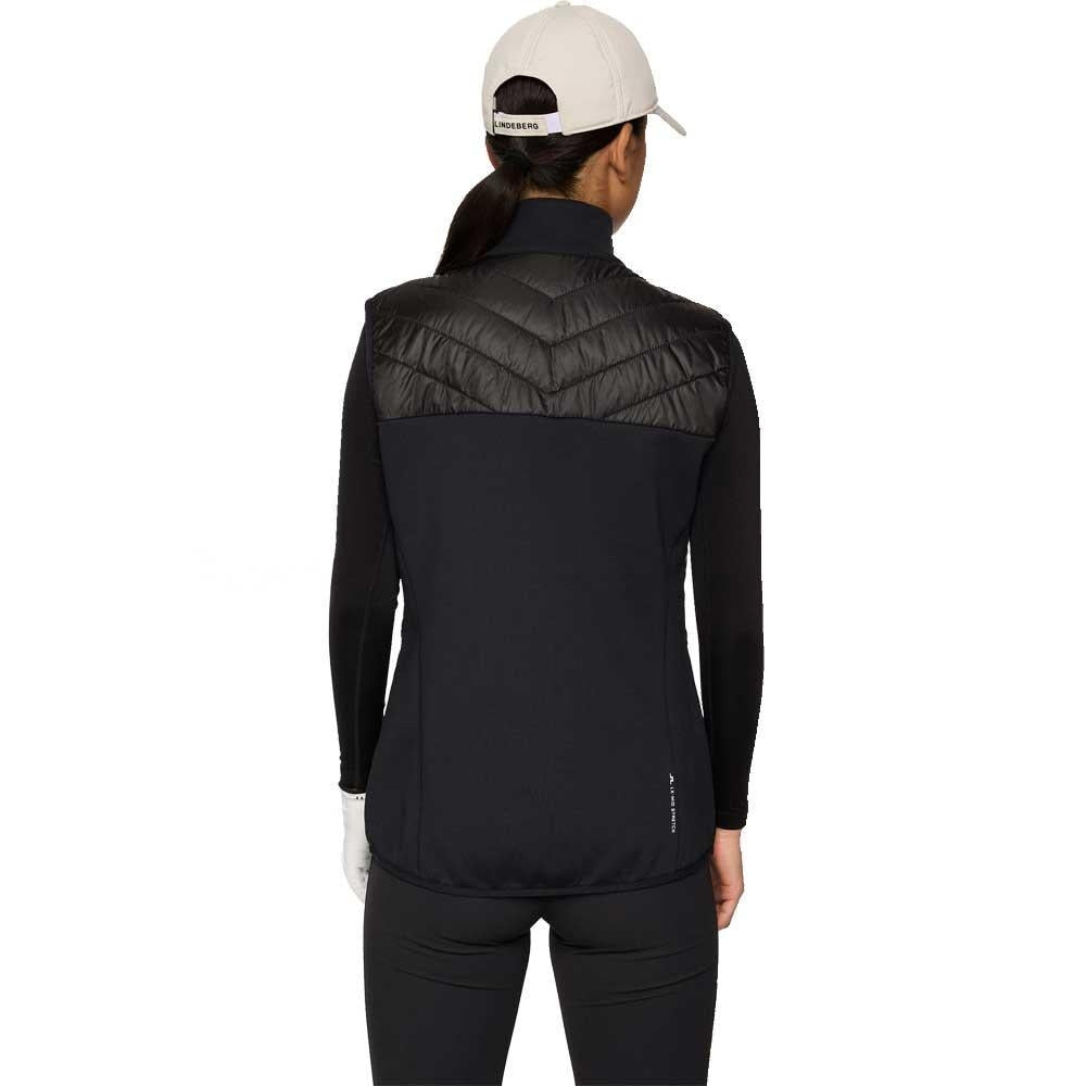 Lindeberg Madde Quilt Hybrid Golfweste Damen Black