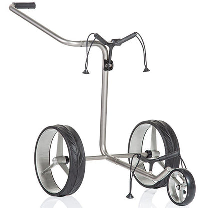 JuCad Junior Edelstahl Golftrolley 3-rädrig