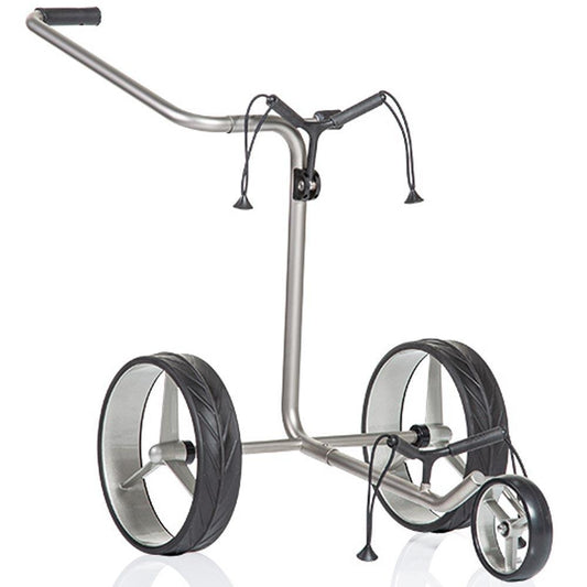 JuCad Junior Edelstahl Golftrolley 3-rädrig