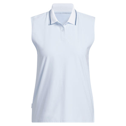 adidas Beyond The Course Twistknit Sleeveless Damenpoloshirt clear sky/weiß