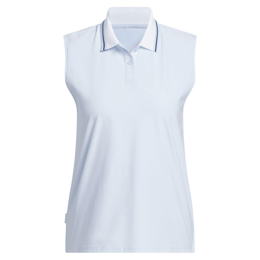 adidas Beyond The Course Twistknit Sleeveless Damenpoloshirt clear sky/weiß