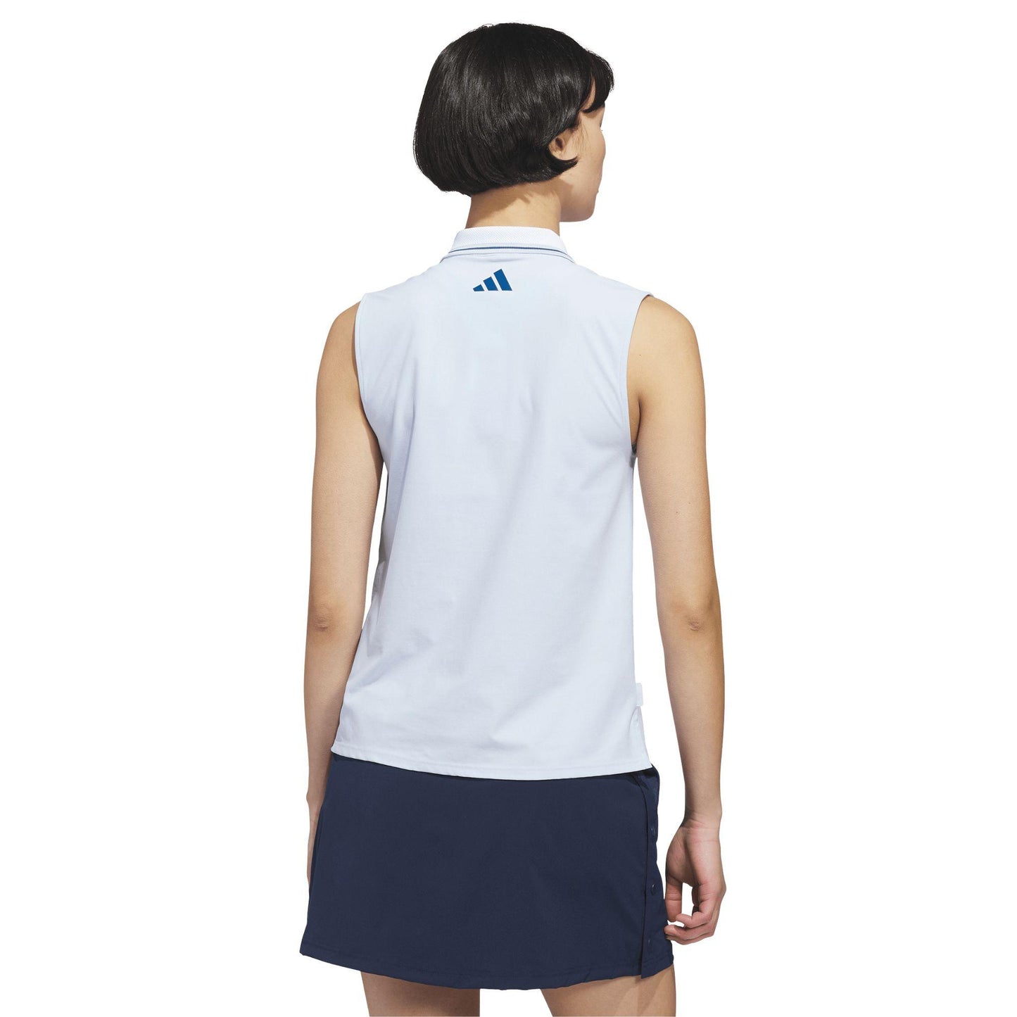 adidas Beyond The Course Twistknit Sleeveless Damenpoloshirt clear sky/weiß