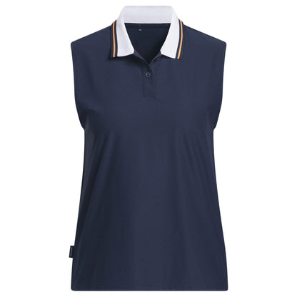adidas Beyond The Course Twistknit Sleeveless Damenpoloshirt navy