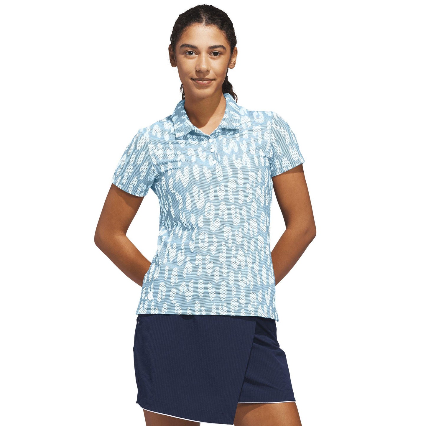 adidas Ultimate365 Jacquard Climacool Damenpoloshirt hellblau